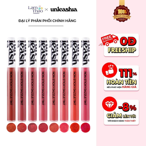  Son Kem Bóng Unleashia Non-Sticky Dazzle Tint 