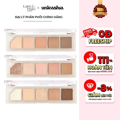  Bảng Phấn Mắt 5 Ô Unleashia Mood Shower Eye Palette 