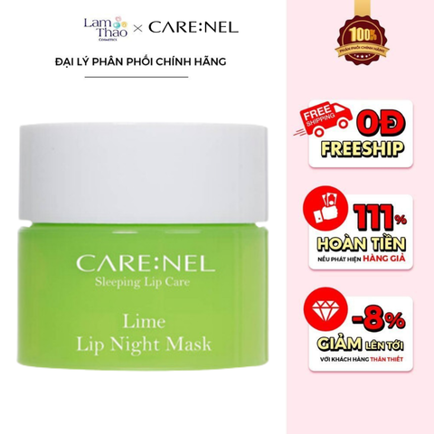  Mặt Nạ Ngủ Cho Môi Hương Chanh Care:nel Lime Lip Night Mask 