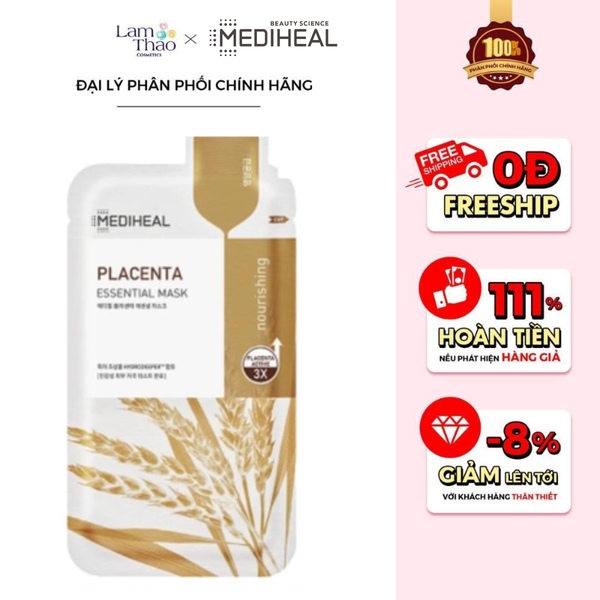 Mặt Nạ Dưỡng Ẩm Mediheal Placenta Essential Mask Nourishing