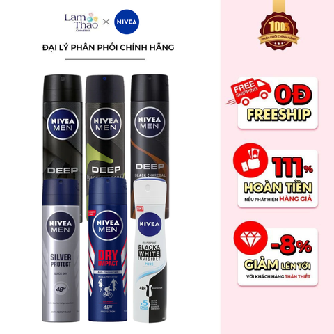  Xịt Khử Mùi Nivea Men 48h 