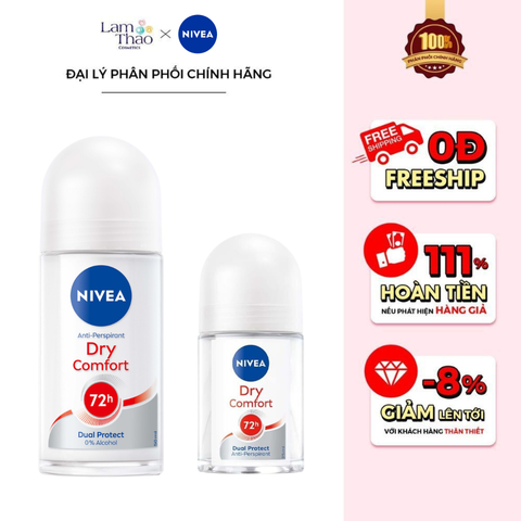  Lăn Khử Mùi Khô Thoáng Cho Nữ Nivea Comfort Dry Comfort 72H 