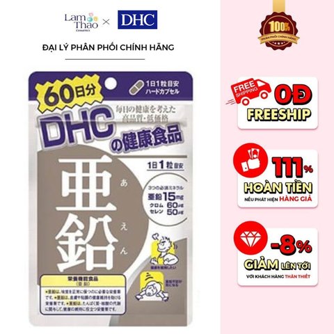  Viên Uống Bổ Sung Kẽm DHC Zinc 
