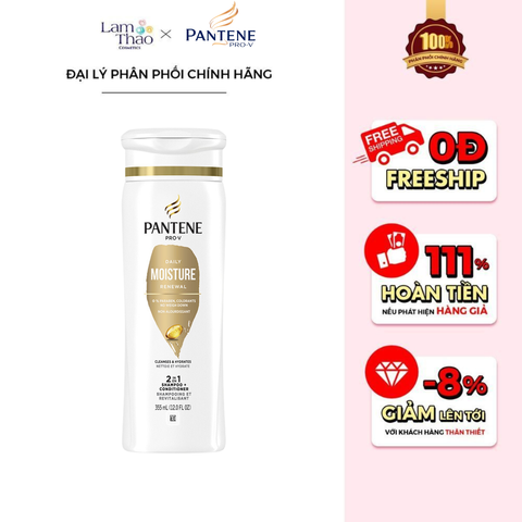  Dầu Gội Dưỡng Ẩm Cho Tóc Khô Pantene ProV Daily Moisture Renewal Shampoo 