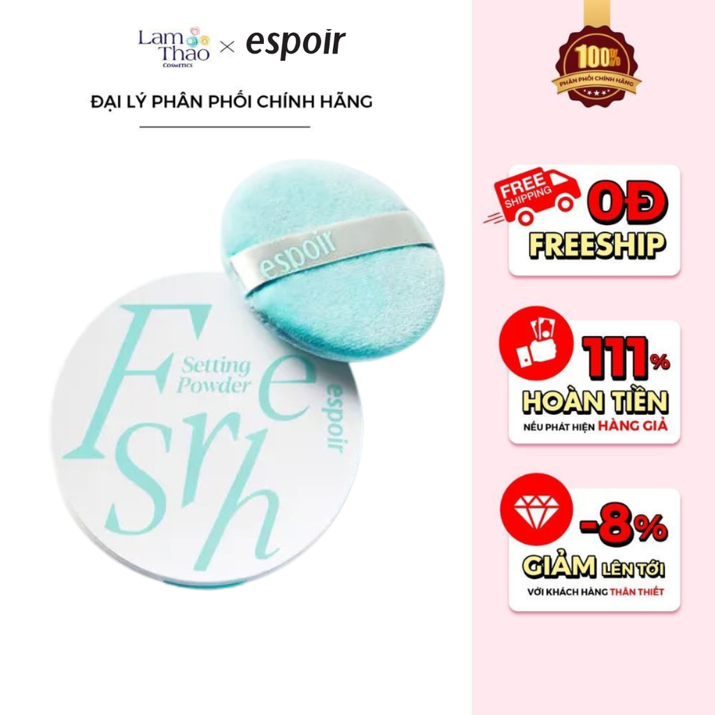 Phấn Phủ Kiềm Dầu Espoir Fresh Setting Powder (Mẫu Mới)