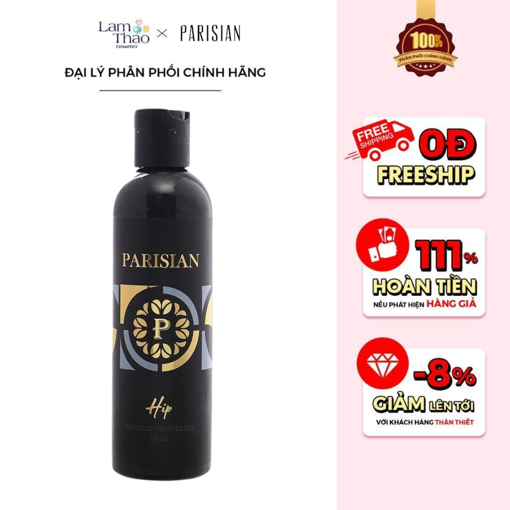 Sữa Tắm Sạch Sâu Cho Nam Parisian Perfumed Shower Gel 265ml
