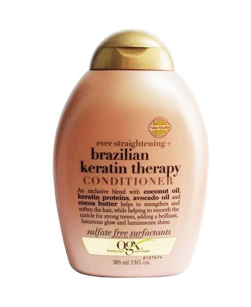 Dầu Xả Vào Nếp Suôn Mượt OGX Keratin Ever Straightening + Brazilian Keratin Therapy Conditioner