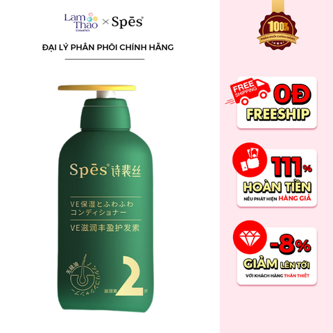  Dầu Xả Hỗ Trợ Mọc Tóc Giúp Tóc Bồng Bềnh SPES VE Nourishing And Hair-Puffy Conditioner 
