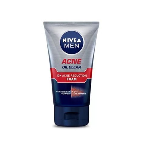  Sữa Rửa Mặt Giảm Nhờn Mụn Cho Nam Nivea Men Acne Oil Clear Foam 