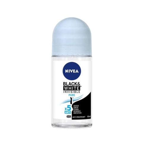  Lăn Khử Mùi Cho Nữ Ngăn Vệt Ố Vàng Vượt Trội 5in1 Nivea Black and White 
