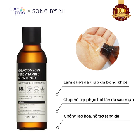  Nước Hoa Hồng Dưỡng Sáng Da, Chống Lão Hóa Da Some By Mi Galactomyces Pure Vitamin C Glow Toner 