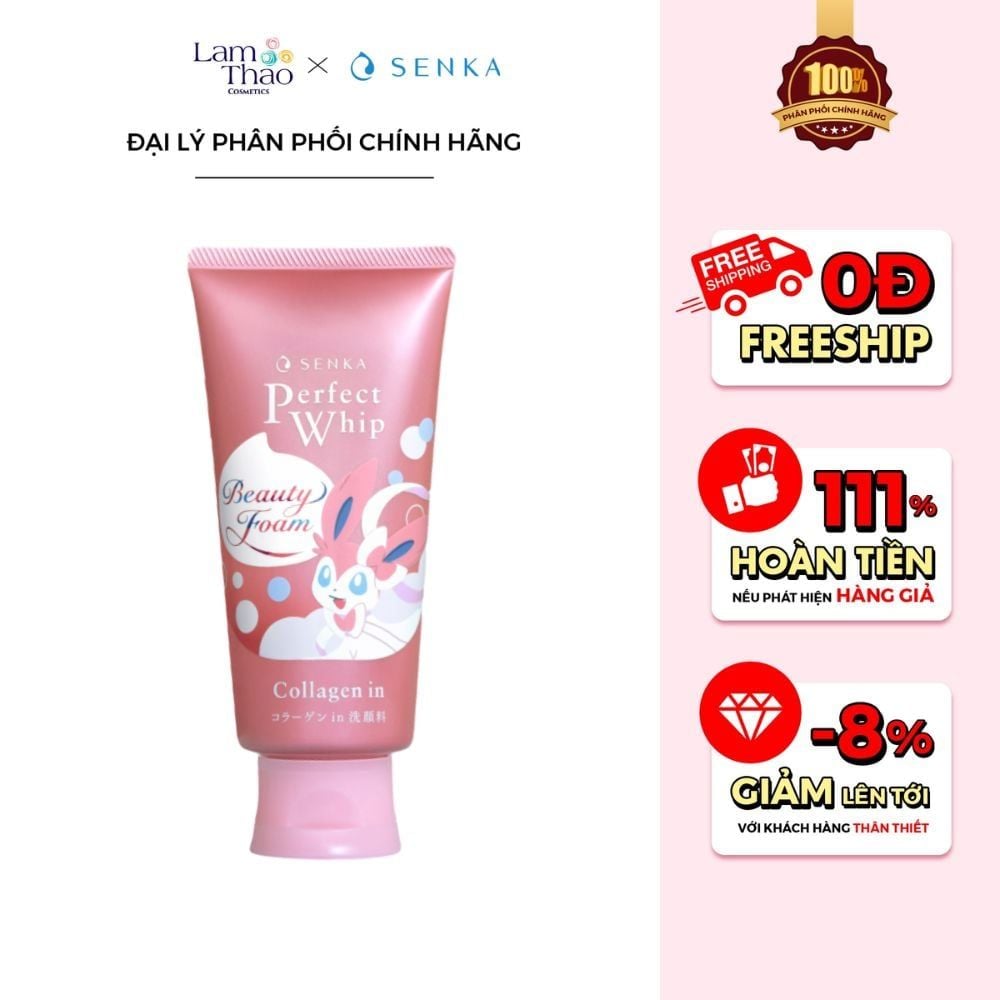 Sữa Rửa Mặt Ẩm Mịn & Săn Chắc Da Senka Perfect Whip Collagen In 120g