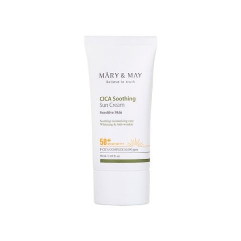  Kem Chống Nắng Dịu Nhẹ Mary & May Cica Soothing Sun Cream SPF50 PA+++ 