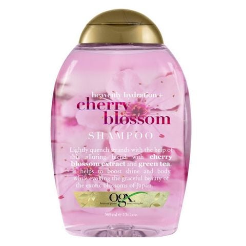  Dầu Gội Chiết Xuất Hoa Anh Đào Cấp Ẩm Cho Tóc OGX Heavenly Hydration + Cherry Blossom Shampoo 
