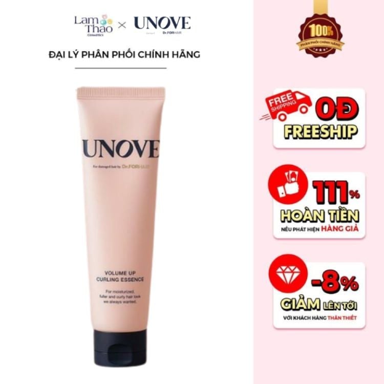 Kem Dưỡng Giữ Nếp Cho Tóc Uốn Unove Volume Up Curling Essence