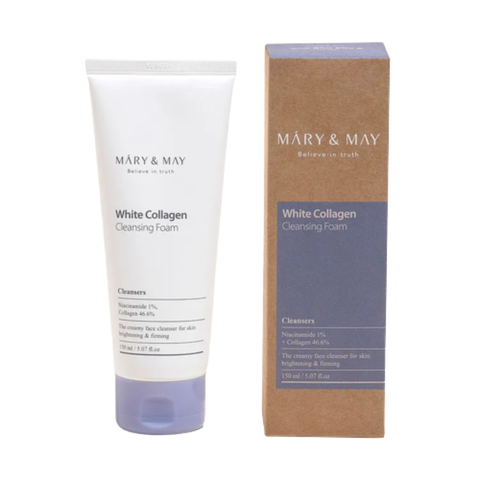  Sữa Rửa Mặt Chiết Xuất Collagen Trắng Mary & May White Collagen Cleansing Foam 