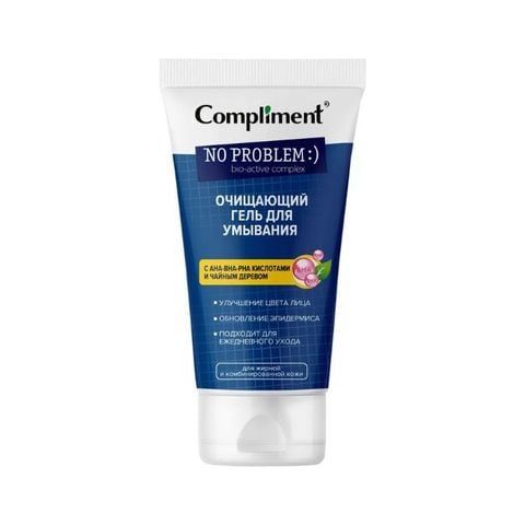  Gel Rửa Mặt Compliment No Problem Cleansing Gel Với AHA-BHA-PHA Acids 