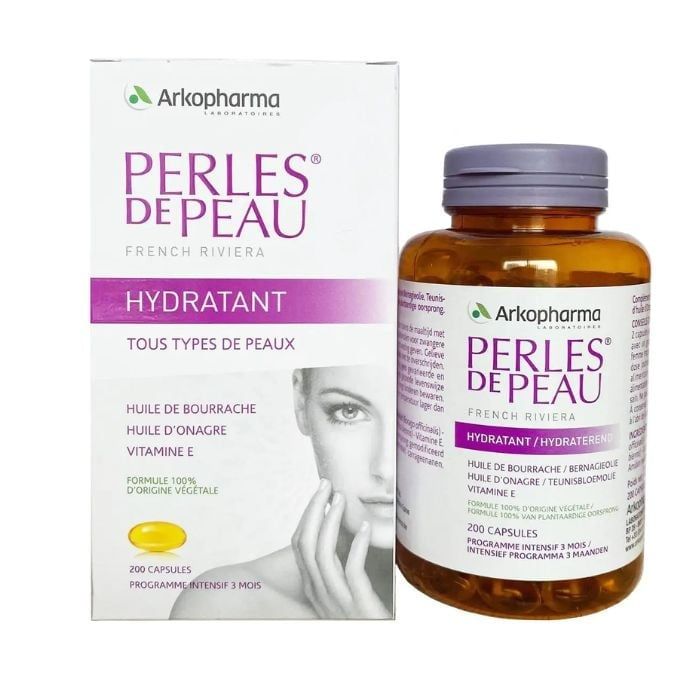 Viên Uống Dưỡng Ẩm Cân Bằng Nội Tiết Tố Arkopharma Perles De Peau Hydratant