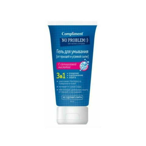  Gel Rửa Mặt Giảm Viêm Ngừa Mụn Kiềm Dầu Compliment No Problem Salicylic Acid 3in1 