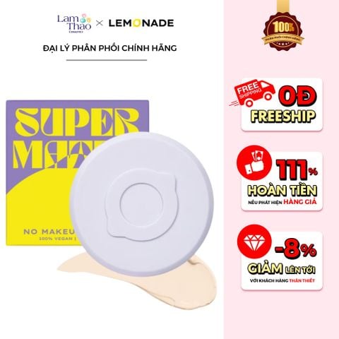  Phấn Nước Mỏng Nhẹ Kiềm Dầu Thuần Chay Lemonade Supermatte No Makeup Cushion 