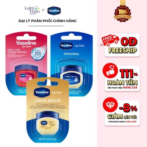  [DEAL 22/6 - 25/6 GIÁ SỐC DÒNG SẴN MÓC KHOÁ] Sáp Dưỡng Mềm Môi Vaseline Lip Care 