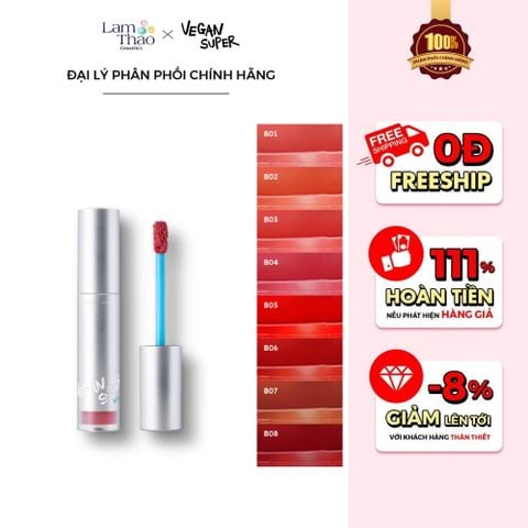  Son Kem Mịn Lì Thuần Chay Vegan Super Wave Tint 