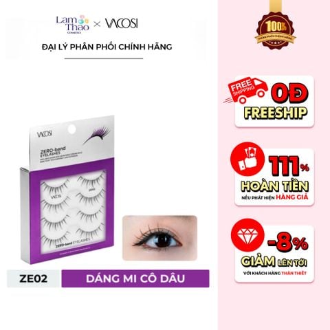  Lông Mi Gân Trong Vacosi Zero-Band Eyelashes 