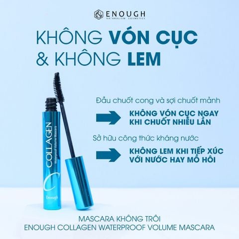  Mascara Chống Trôi Enough Collagen Waterproof Volume Mascara 