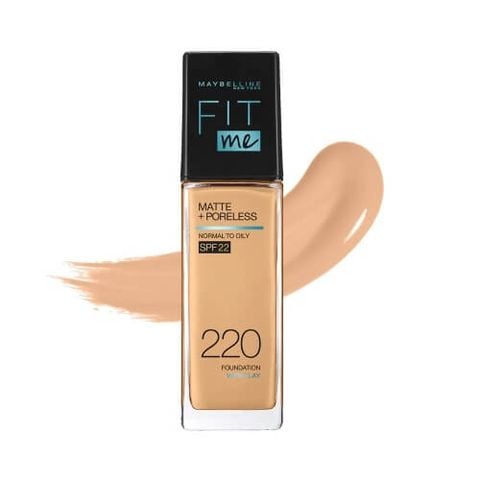 Kem Nền Chống Nắng Mịn Và Lì Cho Da Dầu Maybelline Fit Me Foundation Matte Poreless Normal To Oily SPF 22 