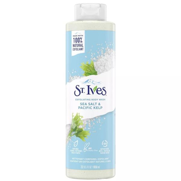 Sữa Tắm Loại Bỏ Da Chết St.Ives Purifying Sea Salt & Pacific Kelp Exfoliating Body Wash (Mẫu Mới)