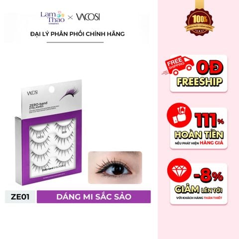  Lông Mi Gân Trong Vacosi Zero-Band Eyelashes 