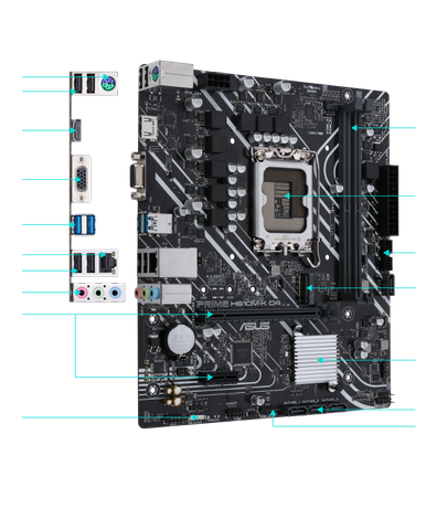  Mainboard ASUS PRIME H610M-K D4-CSM 