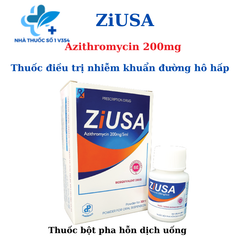 ZiUSA - Azithromycin 200mg/5ml Thuốc điều trị nhiễm khuẩn đường hô hấp