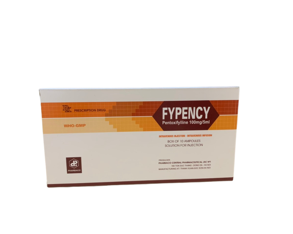 FYPENCY - Thuốc Tiêm truyền Pentoxifyllin100 mg