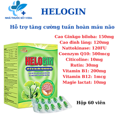 Helogin - Viên uống hỗ trợ tăng cường tuần hoàn máu não