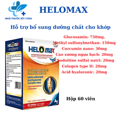 Helomax - Viên uống bổ sung dưỡng chất cho khớp, hỗ trợ điều trị thoái hóa khớp
