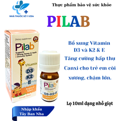 Pilab D3, K2-tăng cường hấp thu Canxi, giúp chắc xương, răng- tăng chiều cao cho trẻ