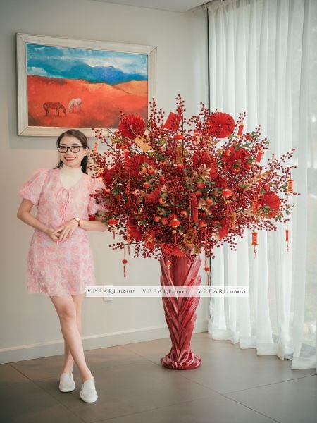  HG - Bình đào đông giả size đại 