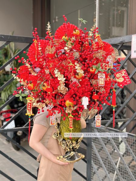  HG - Bình đào đông giả 