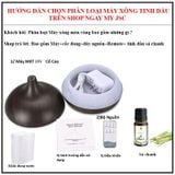  Máy Xông Tinh Dầu 550ml Tặng Tinh Dầu 10ml Vân Gỗ Bí Ngô Điều Khiển Từ Xa - Đèn LED 7 Màu Có Hẹn Giờ 