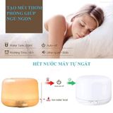  Máy Xông Tinh Dầu Phun Xương 500ml Tặng Lọ Tinh Dầu 10ml Có Điều Khiển, Đèn LED 7 Màu Tạo Độ Ẩm Khuếch Tán 