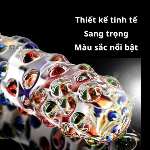 Plug thủy tinh có bi nhiều màu sắc