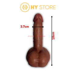 [16x3,4cm và 18x3,7cm] Dương vật giả silicone cao cấp Junman