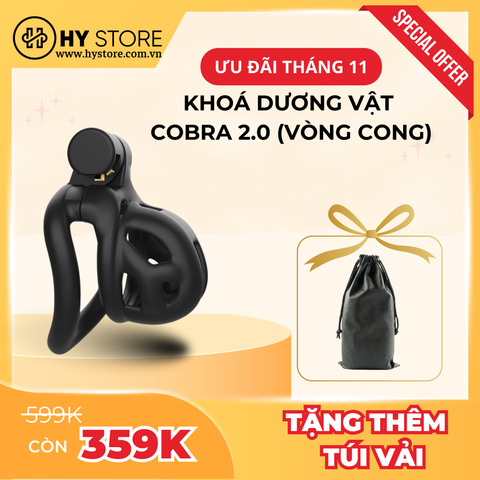[Bản 2.0 - Vòng cong] Khoá dương vật 3D Cobra