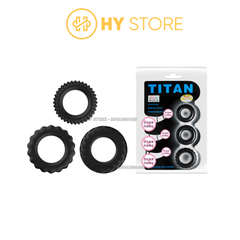 Bộ vòng đeo dương vật, silicon Titan, giúp lâu ra