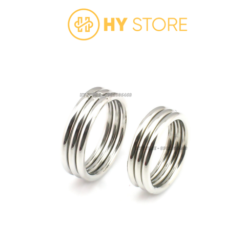Vòng đeo dương vật, inox 304 loại 3 vòng ghép