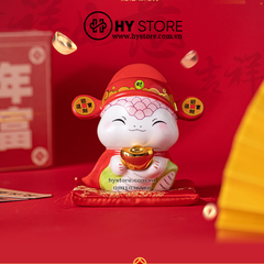 Rắn thần tài bằng gốm, mang lại may mắn. Dùng làm trang trí hoặc quà bếu tặng Tết