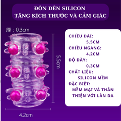 Đôn Silicone Có Gai Và Bi, Giúp Tăng Kích Thước - Khoái Cảm
