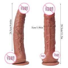 Dildo/Dương vật giả silicone chính hãng cao cấp, mềm mịn, màu sắc như thật [28.5*5cm]
