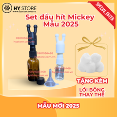 [Mẫu 2025 Chống đổ] Set Combo Đầu Hít Popper hình Mickey, Chống phỏng mũi